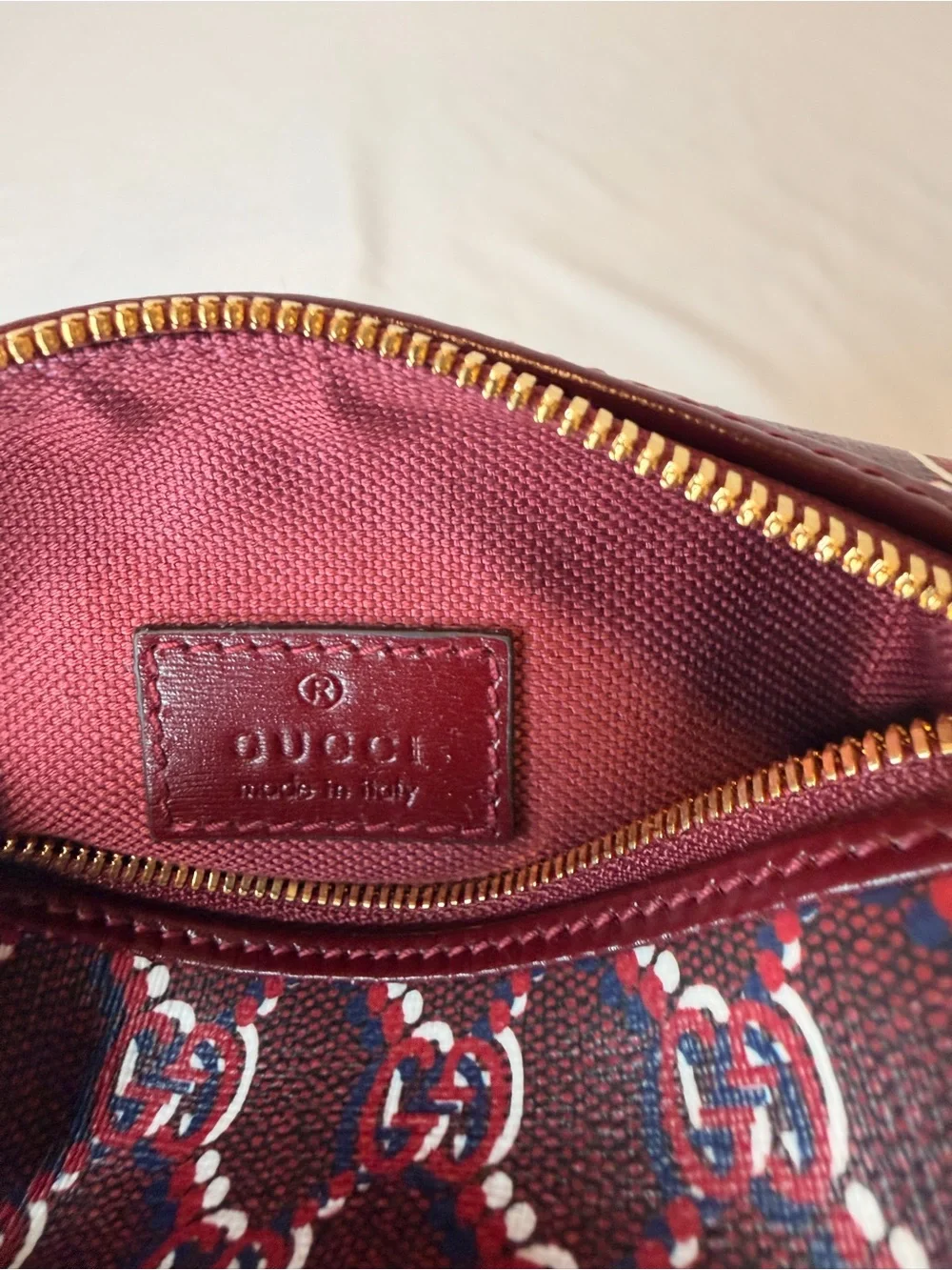 Gucci GG Shadow Rosso Ancora Cosmetic Pouch